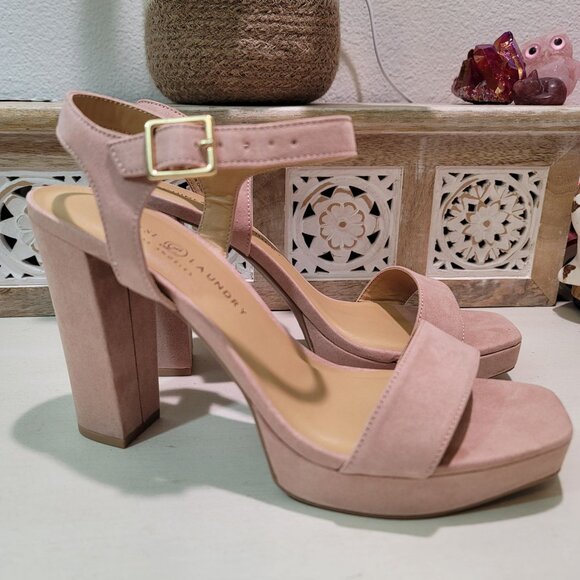 Chinese Laundry Alanah Ankle Strap Platform Sandals in Nude Women Sz 10 Chic - Picture 4 of 13